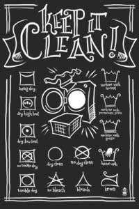 Lantern Press Image of the Day: Laundry Symbols (Black) 1 Laundry Symbols