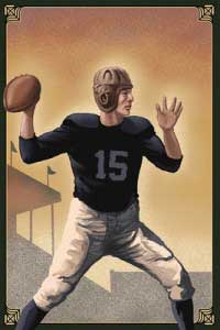 Lantern Press Image of the Day: Football – Quarterback 1 Football – Quarterback