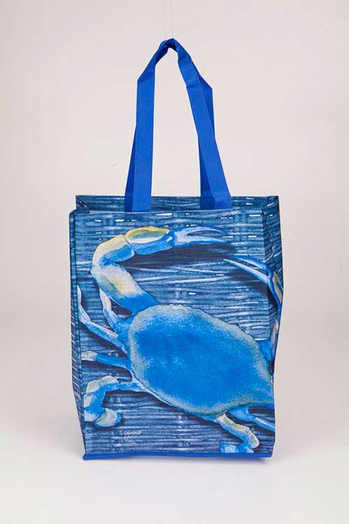 Blue Crab Recycled Tote Bags