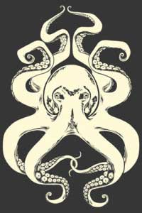 Lantern Press Image of the Day: Black & White Octopus 1 Black & White Octopus