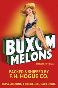 Lantern_Press_-_Buxom_Melons_Crate_Label